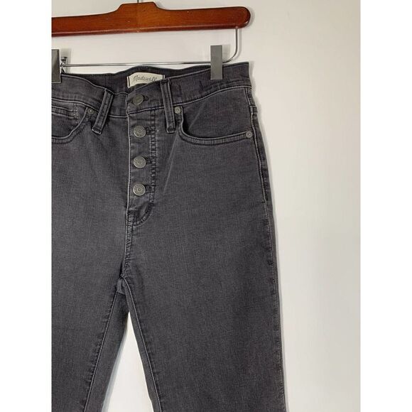 Madewell Women's Cali Demi-Boot Jeans in Bellspring Wash Button-Front Edition 25 - Picture 3 of 6